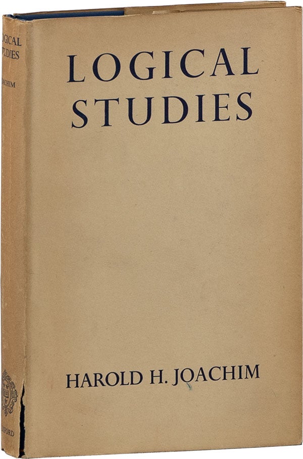 Item #59562] Logical Studies. Harold H. JOACHIM, ed L J. Beck