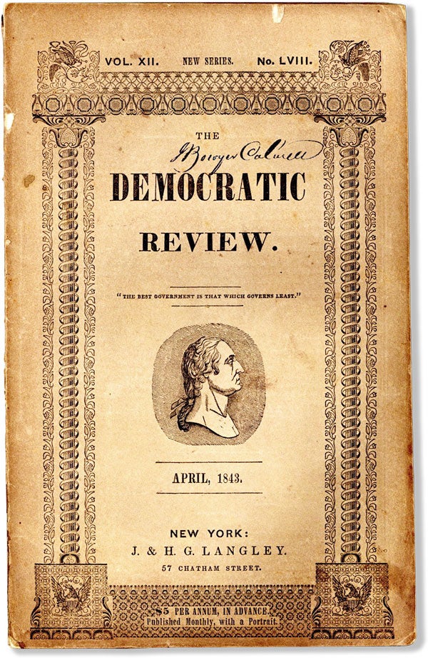 Item #59721] "The Procession of Life" In The United States Magazine and Democratic Review vol....