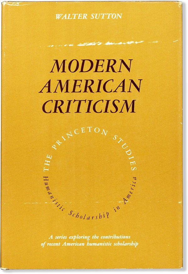Item #59735] Modern American Criticism. Walter SUTTON