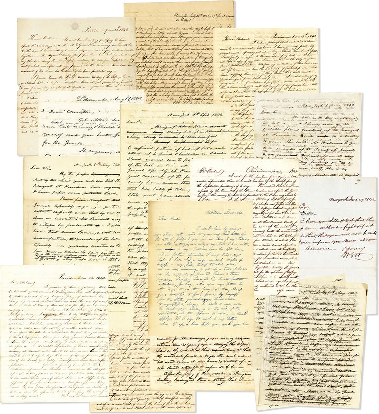 Item #59833] Archive of Unpublished Primary Correspondence from the Dorr Rebellion. DORR...