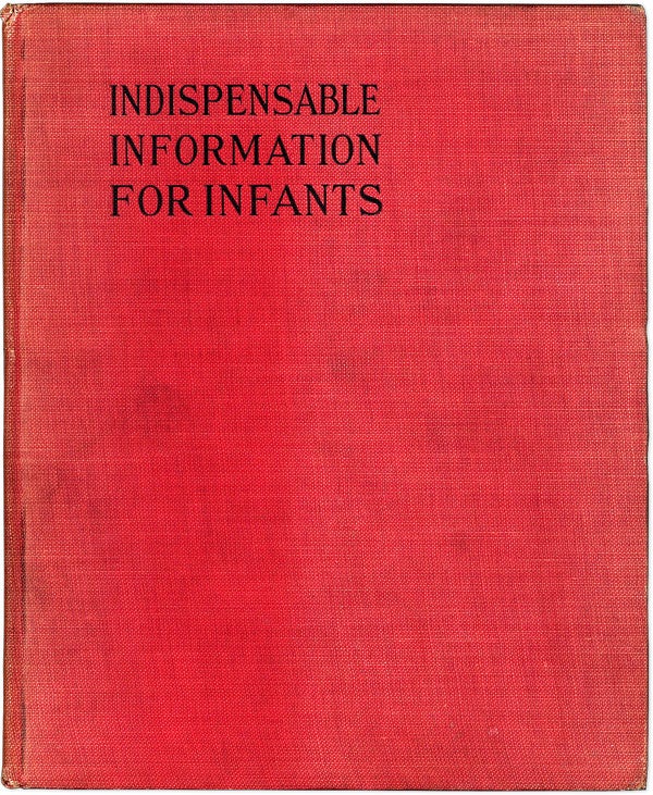 Item #60283] Indispensable Information for Infants or Easy Entrance to Education. Owen WISTER