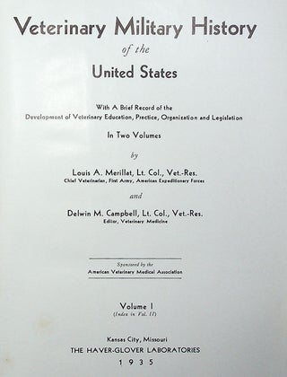 Veterinary Military History of the United States