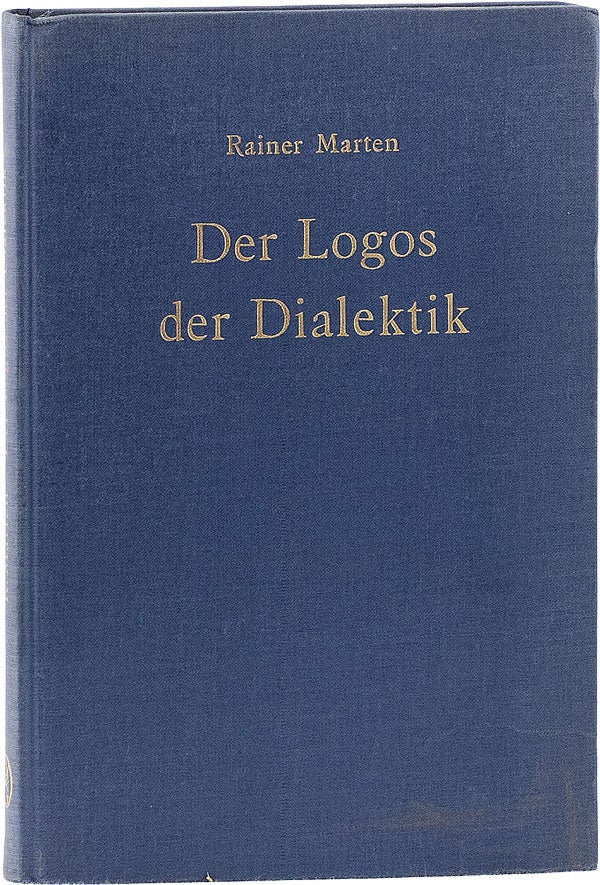 Item #60821] Der Logos der Dialektik: Eine Theorie zu Platons Sophistes. Rainer MARTEN