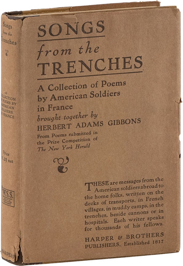 Item #61344] Songs from the Trenches: the Soul of the A.E.F. A Collection of Verses by American...