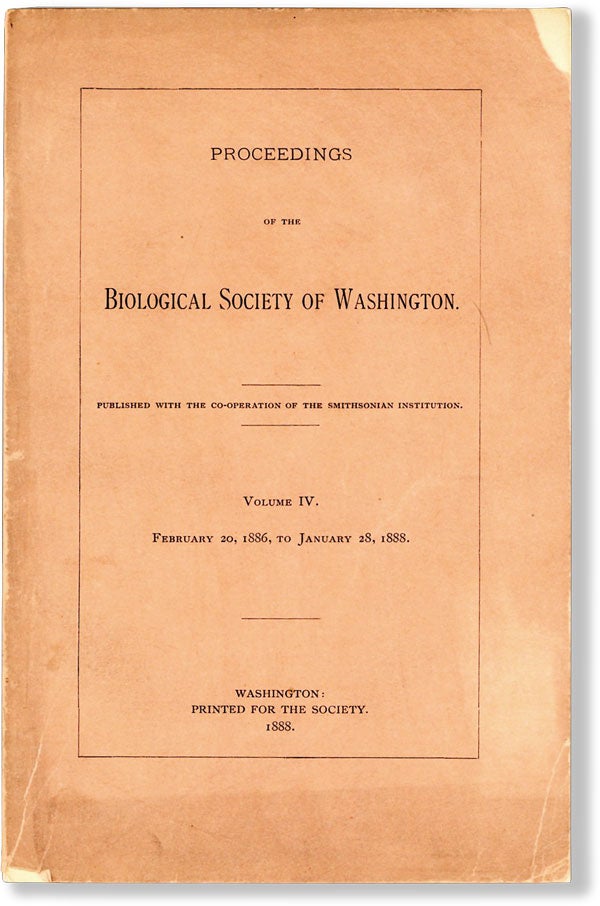 Item #61598] "Some American Conchologists" [in] Proceedings of the Biological Society of...