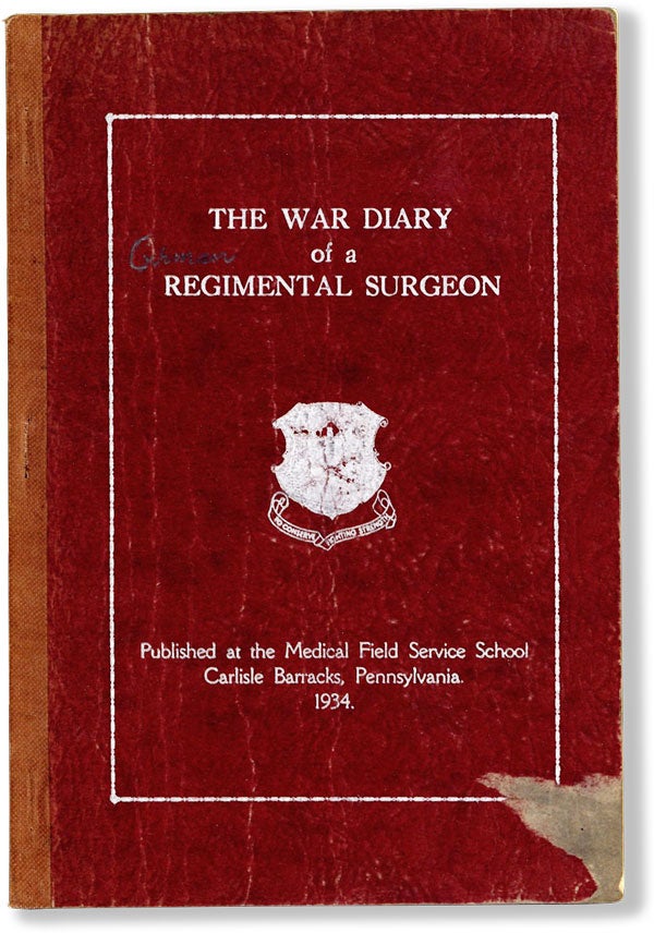 Item #61632] The War Diary of a Regimental Surgeon [Cover Title]. WW1, Anon