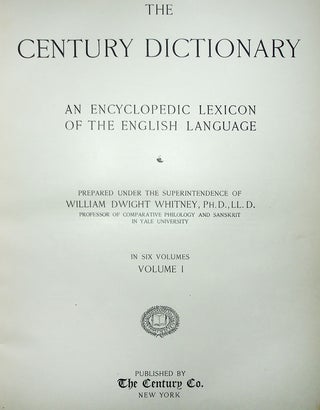 The Century Dictionary: An Encyclopedic Lexicon of the English Language