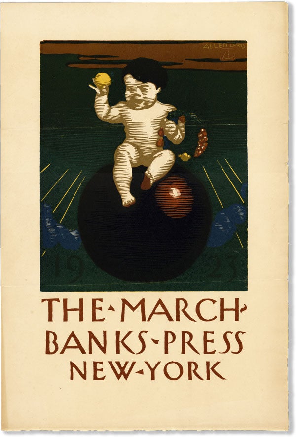 Original Wood Engraving in Colors for the Marchbanks Press, New York, 1923. GRAPHICS, Allen LEWIS, MARCHBANKS PRESS.