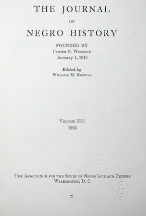 The Journal of Negro History Volume XLI