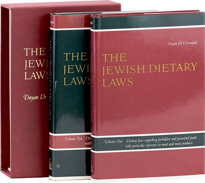 Item #62926] The Jewish Dietary Laws. Volume One: Dietary laws regarding forbidden and permitted...