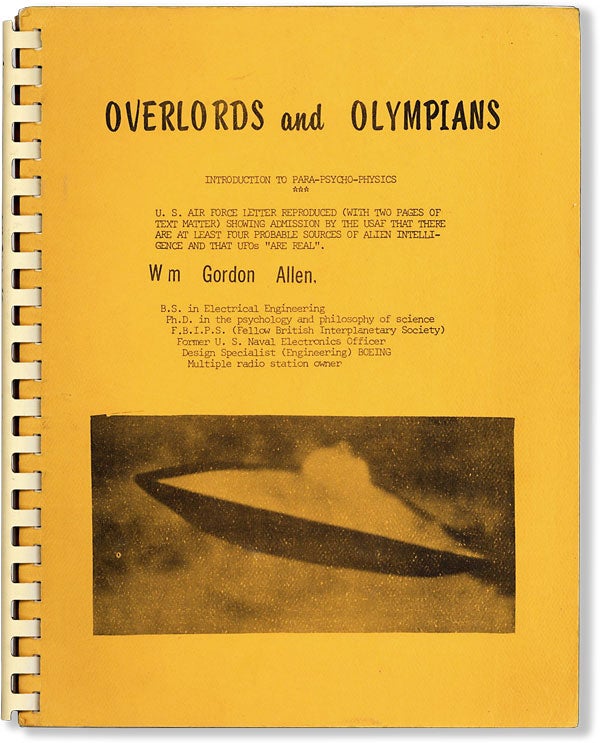Item #62964] Overlords and Olympians. William Gordon ALLEN