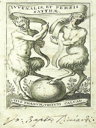 Iunii Iuvenalis et Auli Persii Flacci Satyrae, post omnes omnium editiones summa denuò Vigilantia recognitae