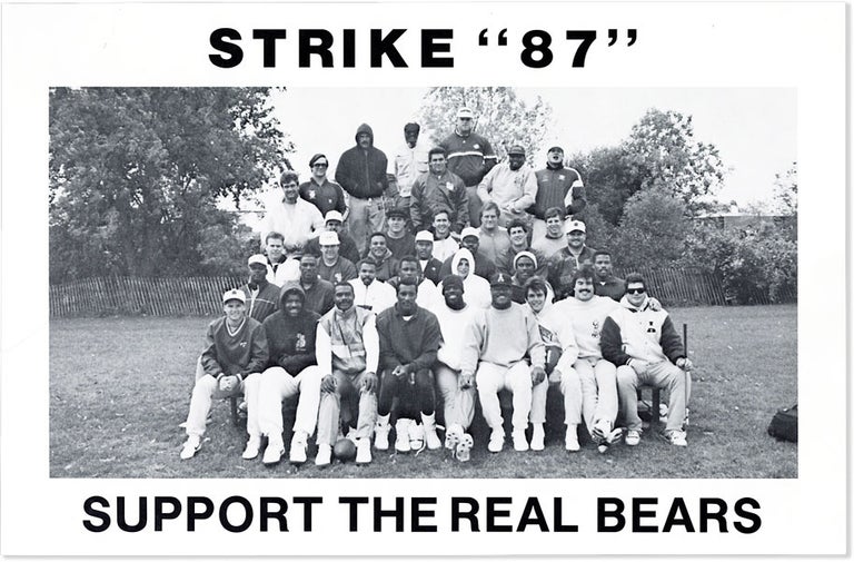 Item #63309] Poster: Strike "87" - Support the Real Bears. NFLPA STRIKE, CHICAGO
