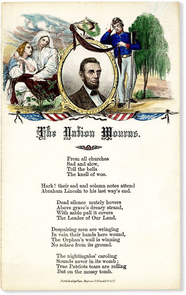 Item #63682] The Nation Mourns. LINCOLN, SONGSHEETS
