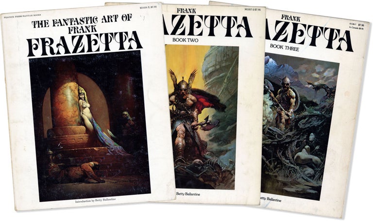 Item #64238] The Fantastic Art of Frank Frazetta Book One [with] Book Two [with] Book Three....