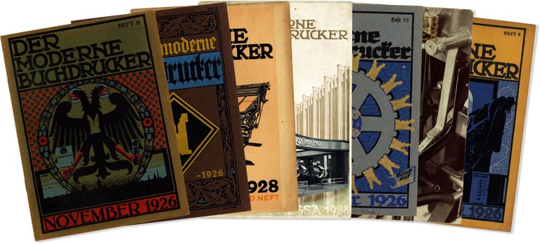 Item #64277] Der Moderne Buchdrucker [7 Issues, 1926-1928]. LINOTYPE