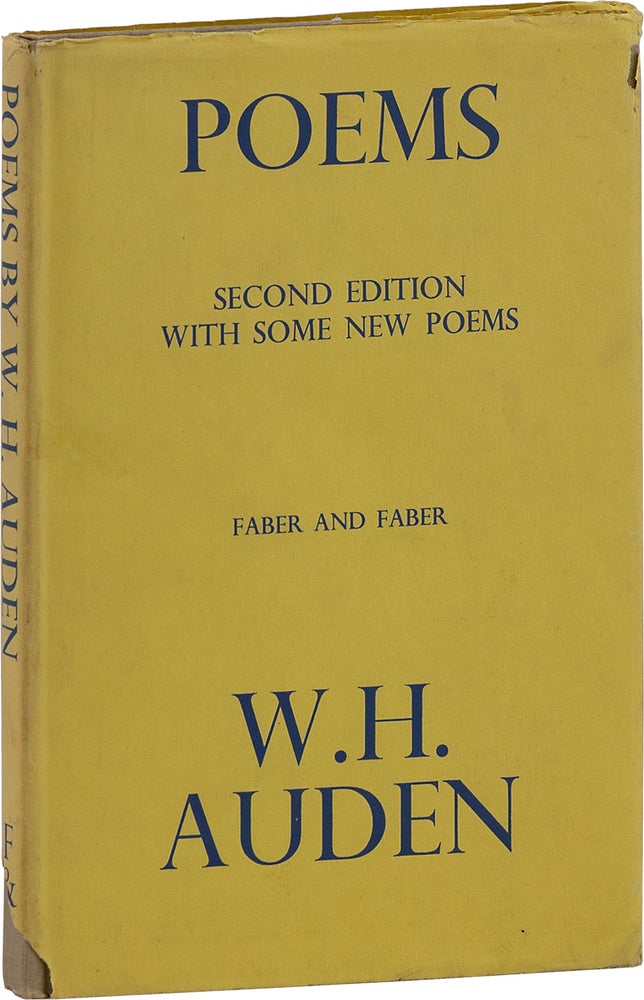 Item #65562] POEMS. Second Edition with some New Poems. W. H. Auden