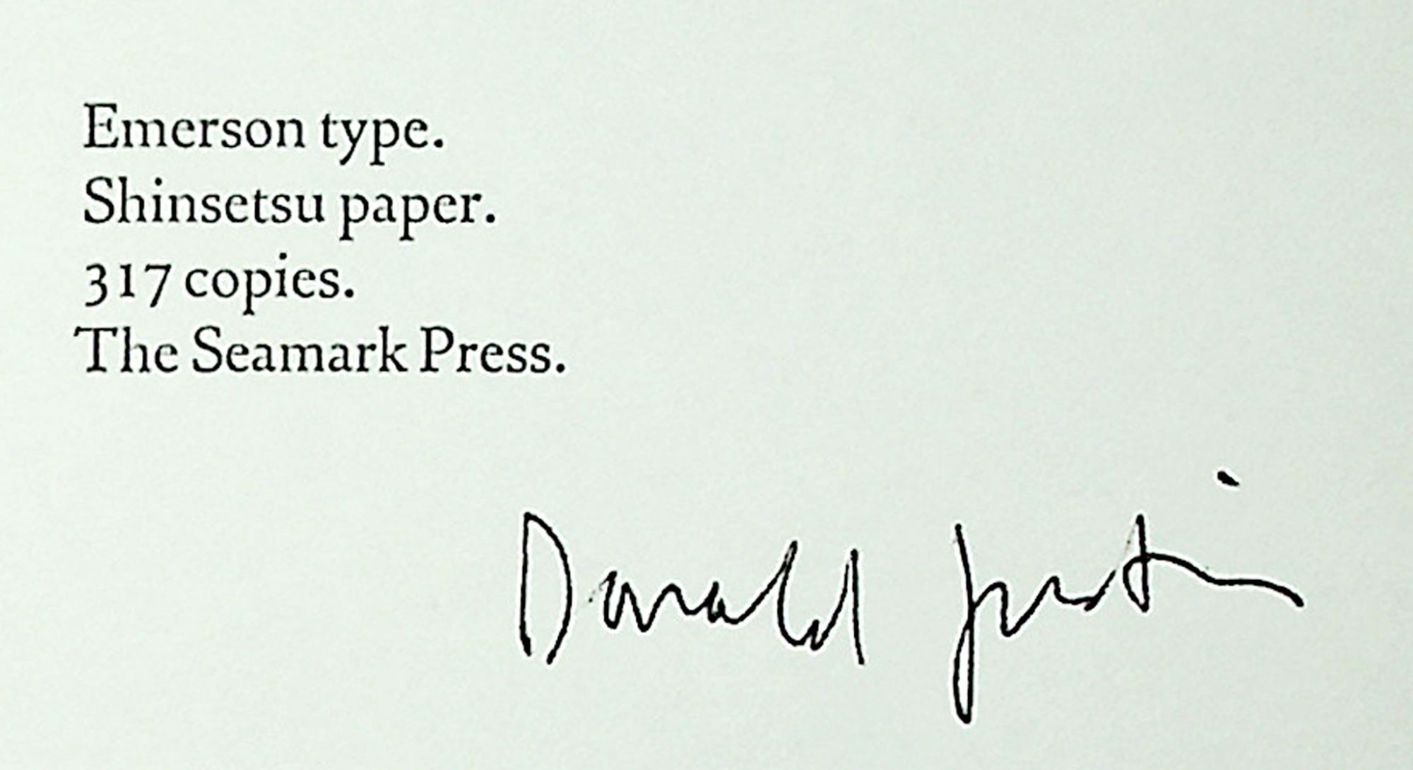 FROM A NOTEBOOK | Donald Justice | First Edition