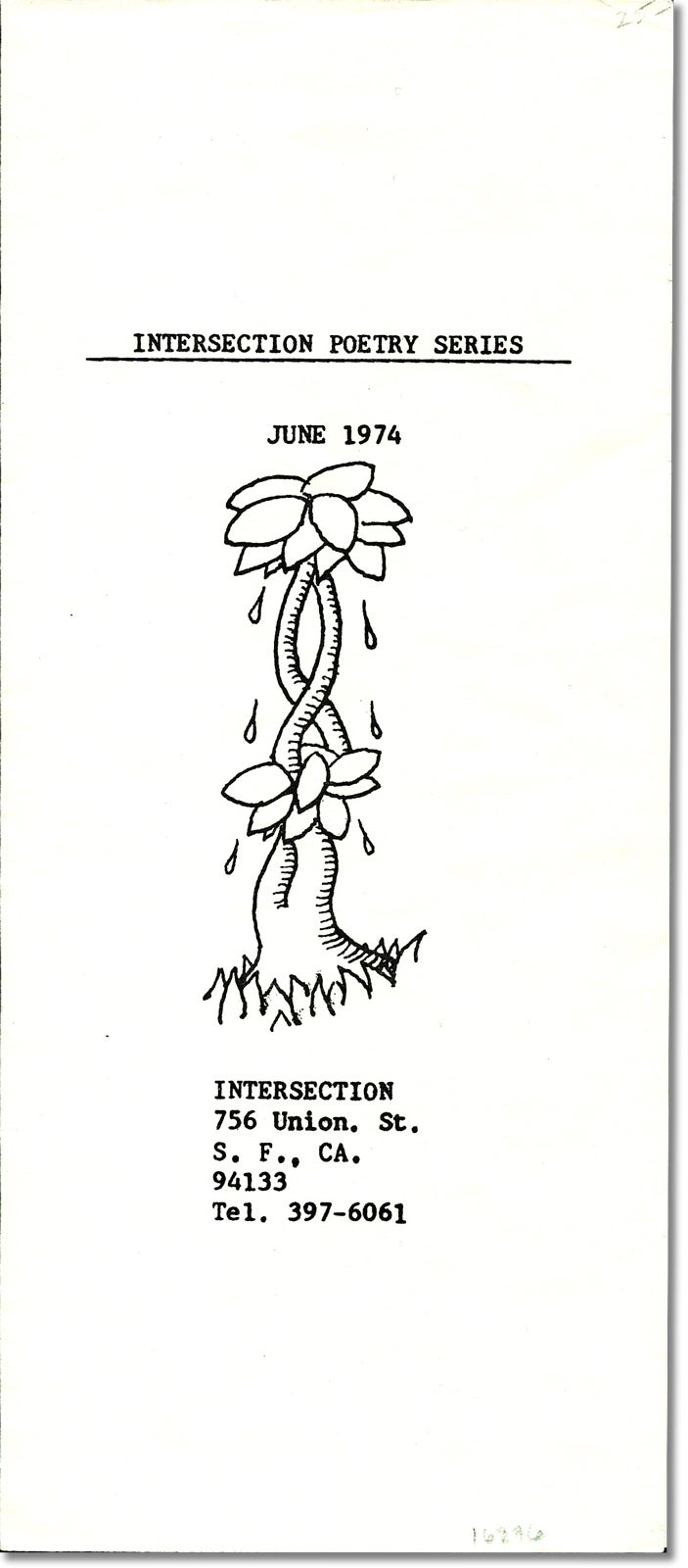 Pamphlet for Intersection Poetry Series | John Williams, ex. director ...