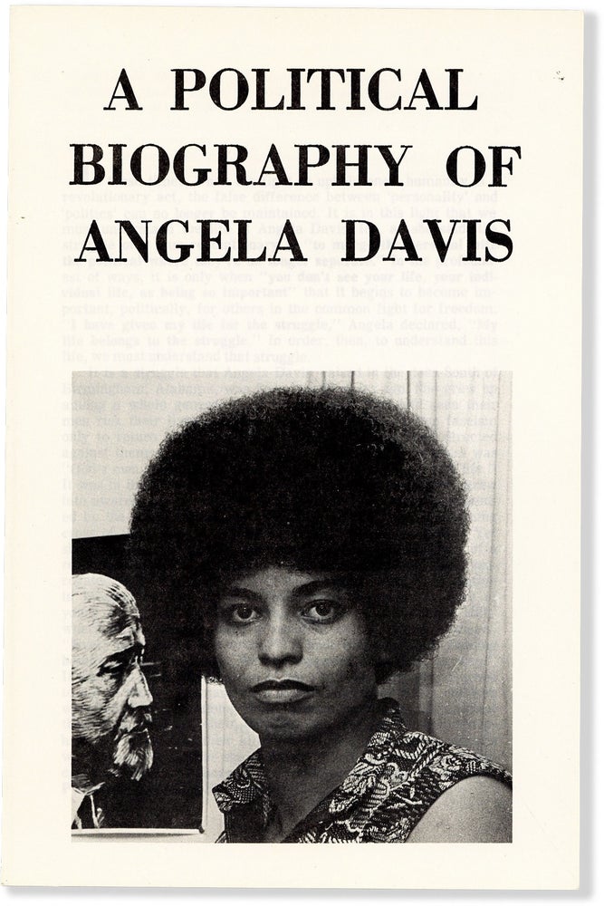 Item #80604] A Political Biography of Angela Davis. AFRICAN AMERICANA, ANGELA DAVIS