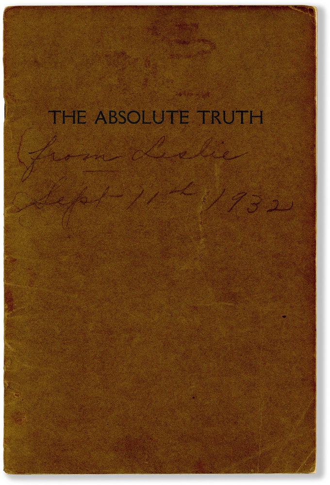 Item #80649] The Absolute Truth. WW1, Anon, PHOTOGRAPHY