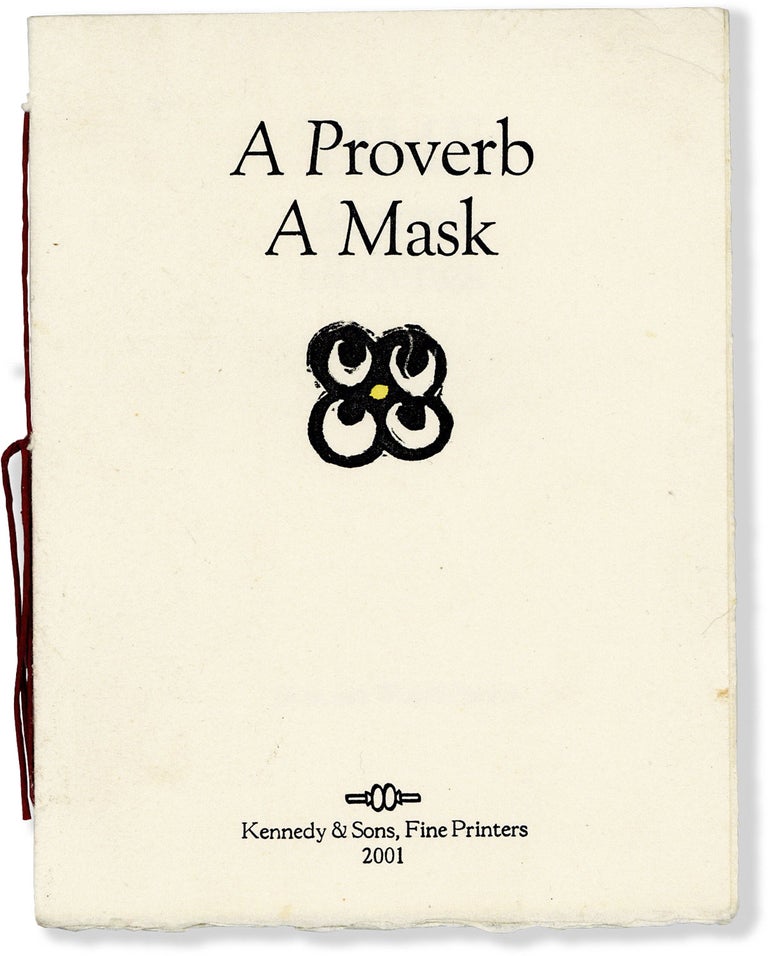 Item #80667] A Proverb, A Mask. AFRICAN AMERICANA, Amos KENNEDY