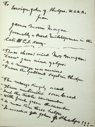 Prince and Boatswain: Sea Tales from the recollection of Rear-Admiral Charles E. Clark [lengthily inscribed]