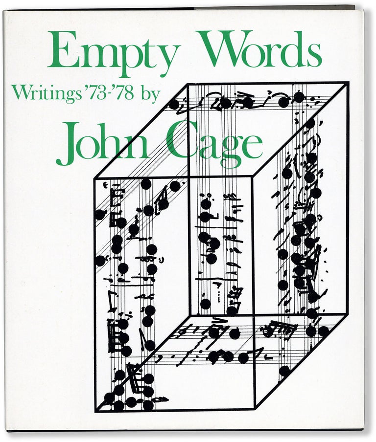 Item #80981] Empty Words: Writings '73-'78. John CAGE