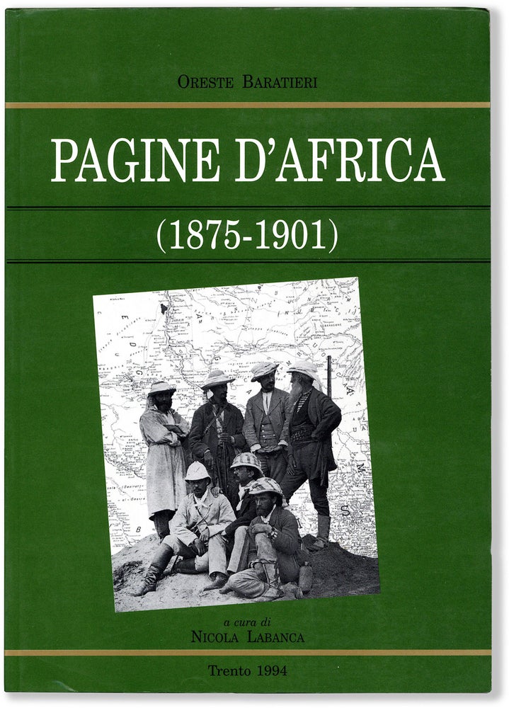 Item #81116] Pagine D'Africa 1875-1901. Oreste BARATIERI
