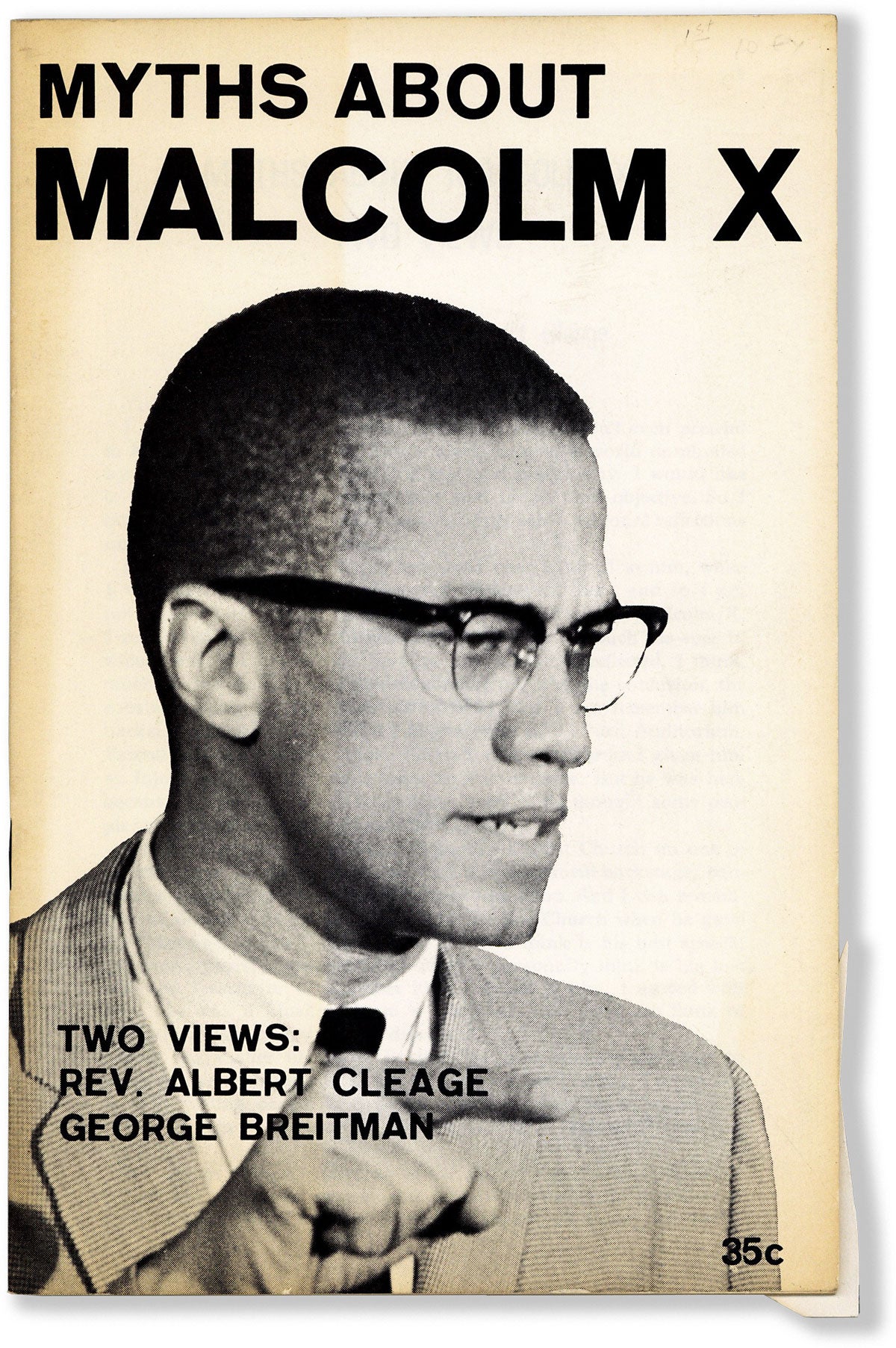 Myths About Malcolm X Two Views African Americans Albert Cleage George Breitman Civil