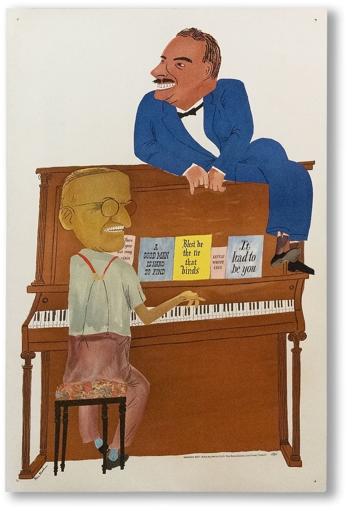 [Item #83909] "A Good Man Is Hard To Find" [Dewey / Truman]. Ben SHAHN.