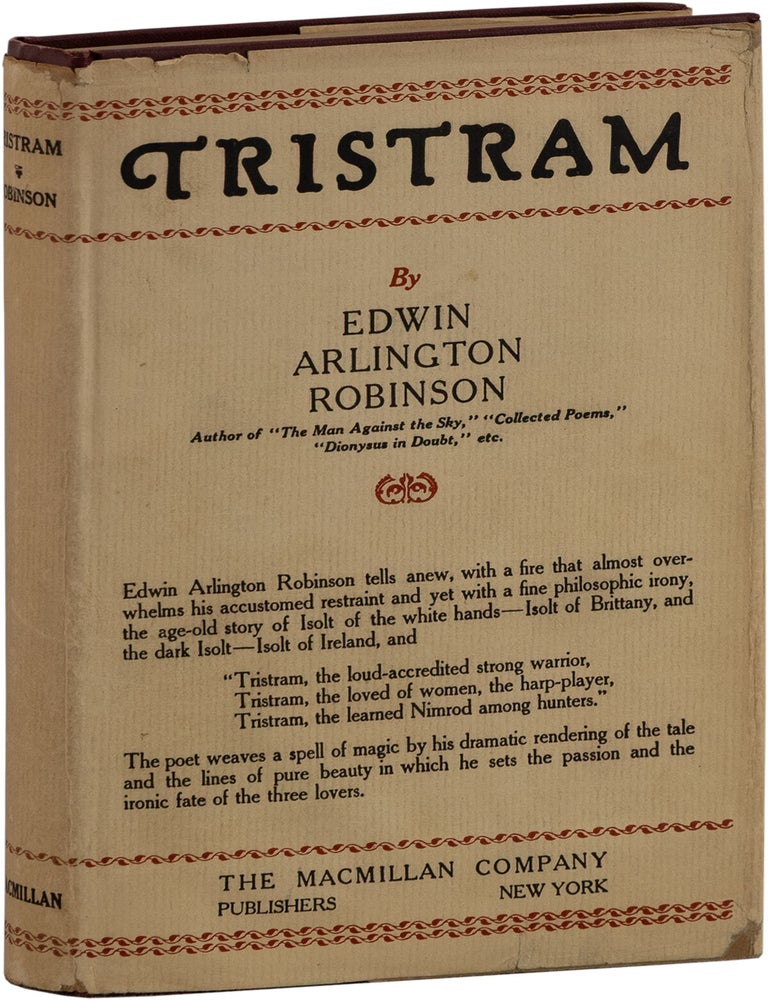 Tristram [Inscribed to Walter E. Stoddard. Edwin Arlington ROBINSON.