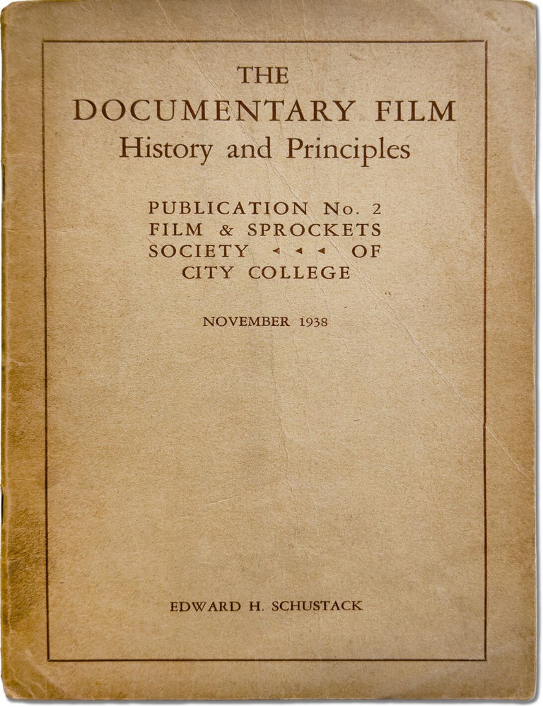 Item #84301] The Documentary Film: History and Principles. Publication No. 2, Film &...