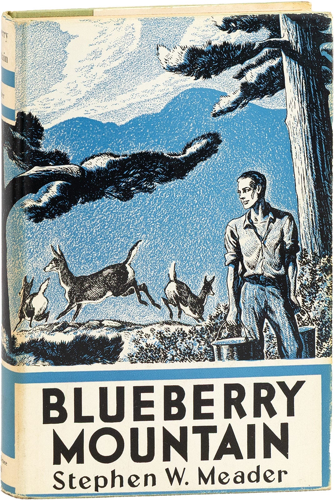 [Item #84633] Blueberry Mountain [Inscribed]. JUVENILE LITERATURE, Stephen W. MEADER, Edward Shenton, story, illustrations.