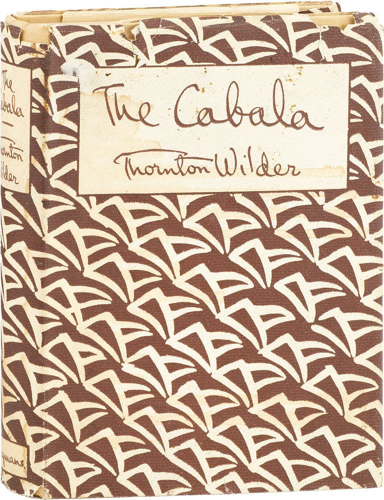 The Cabala. Thornton Niven WILDER.