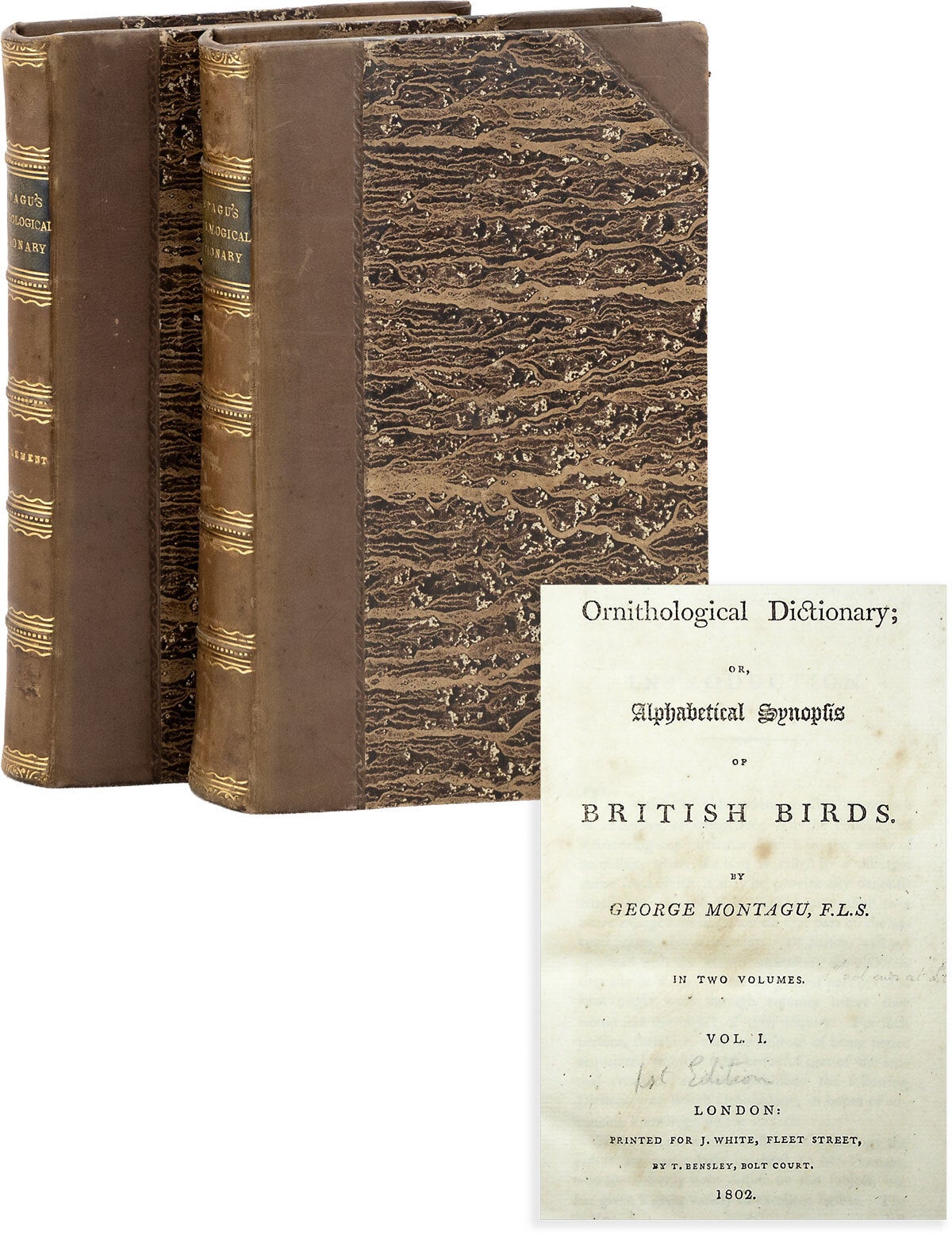 [Item #86211] Ornithological Dictionary; or, Alphabetical Synopsis of British Birds [vols. I & II, plus Supplement]. ORNITHOLOGY, George MONTAGU.