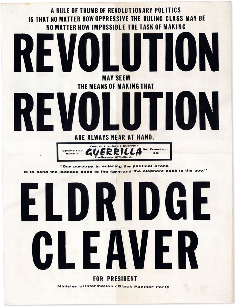 Guerrilla: Free Newspaper of the Streets. Vol. 2, No. 3. COUNTERCULTURE, Allen VAN NEWKIRK, BLACK PANTHER PARTY.