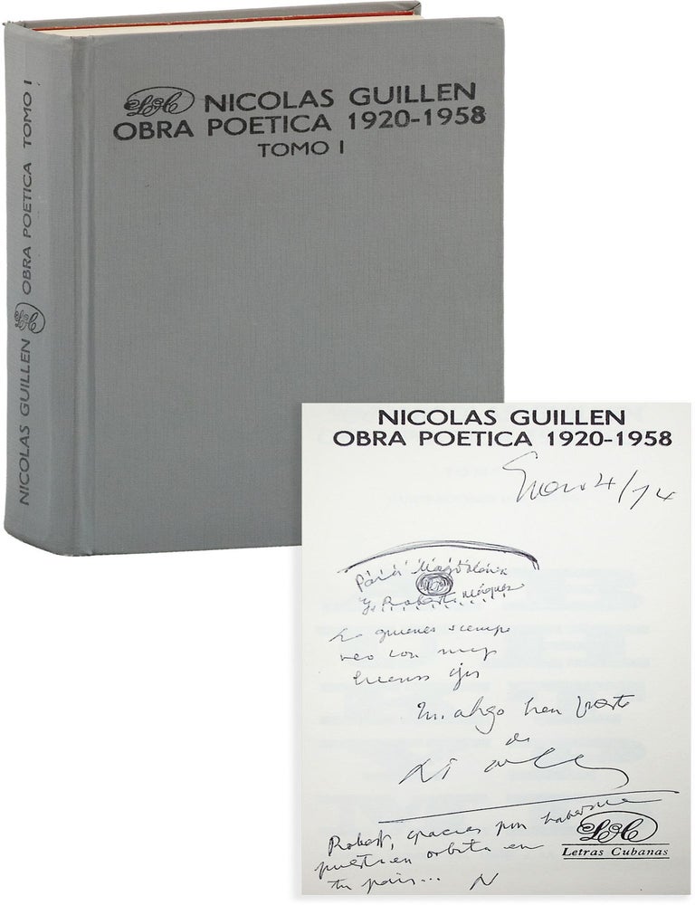 Obra Poetica, 1920-1958 - Tomo I [Inscribed to Roberto M&aacute;rquez. Nicol&aacute;s GUILL&Eacute;N.