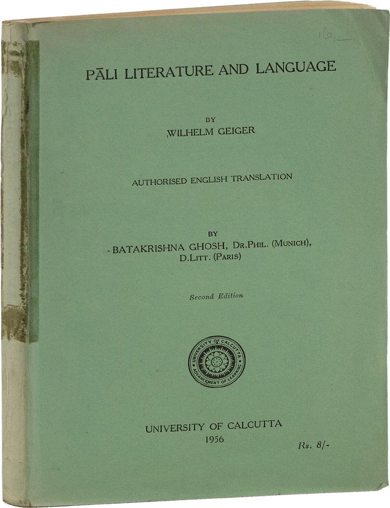 Item #87975] Pali Literature and Language. translation, preface, Wilhelm GEIGER, Dr. Phil...