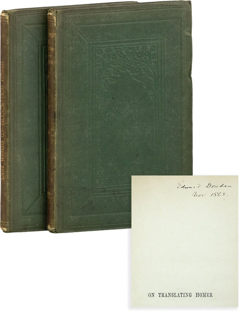 On Translating Homer. Three Lectures Given at Oxford. [with] On Translating Homer: Last Words. A. Matthew ARNOLD.