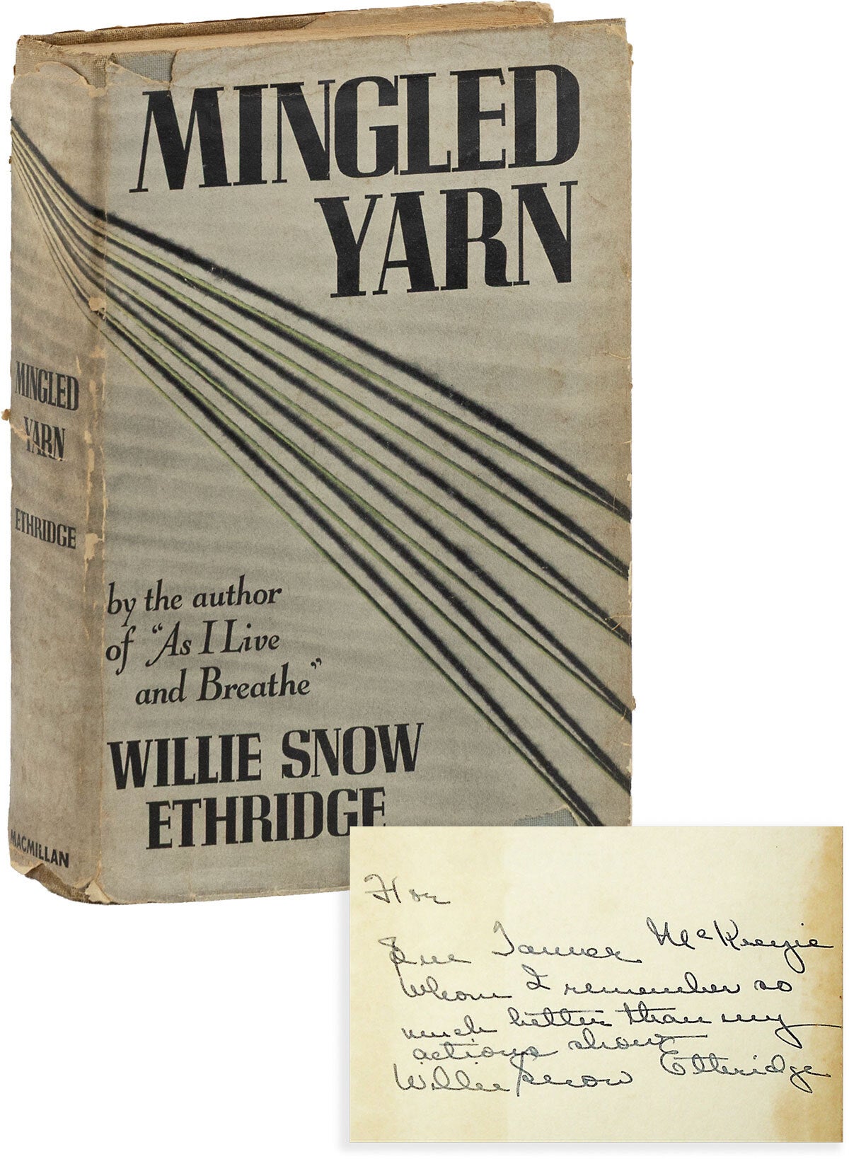 Mingled Yarn Inscribed | Willie Snow ETHRIDGE | First Edition