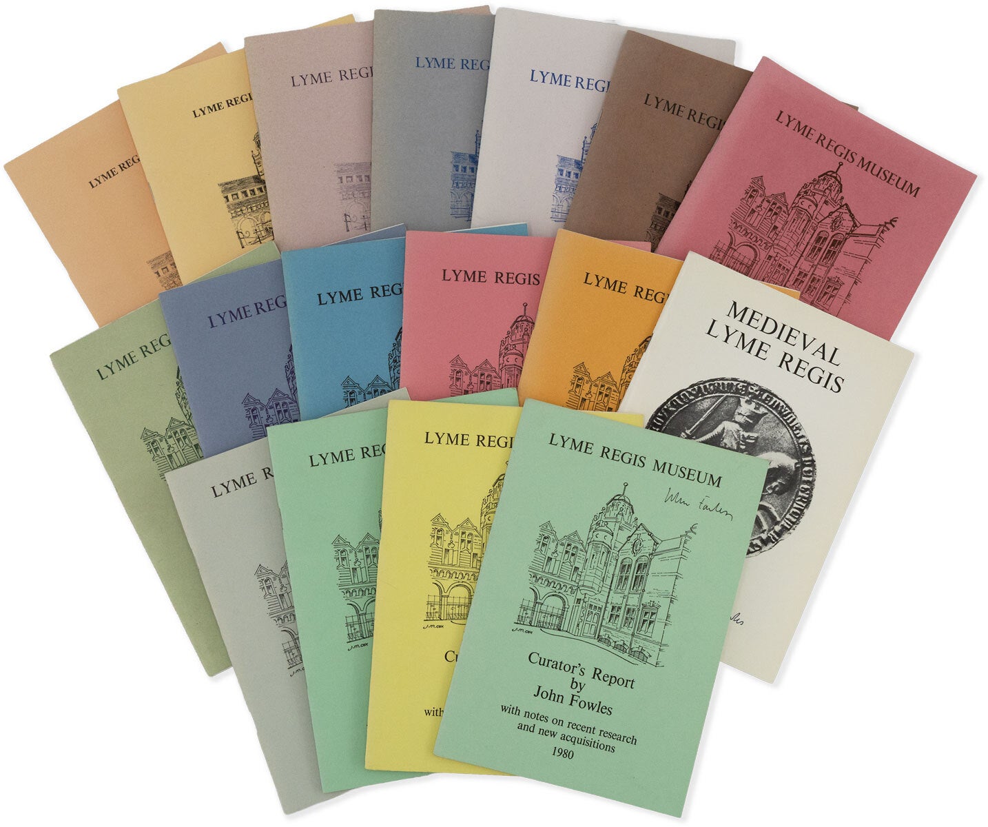 [Item #88272] Lyme Regis (Philpot) Museum: Curator's Report with notes on recent research and new acquisitions. Complete run of 22 Reports in 17 Volumes, 1980-2000 [with] Medieval Lyme Regis (1984). John FOWLES, Liz-Anne Bowden.