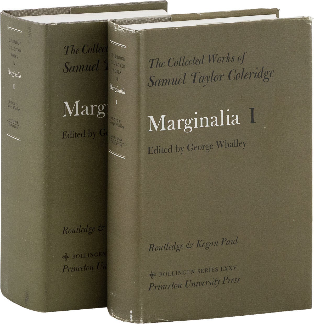 [Item #88475] Marginalia - Volumes I and II (Abbt to Byfield [with] Camden to Hutton). Samuel Taylor COLERIDGE, George WHALLEY, text.