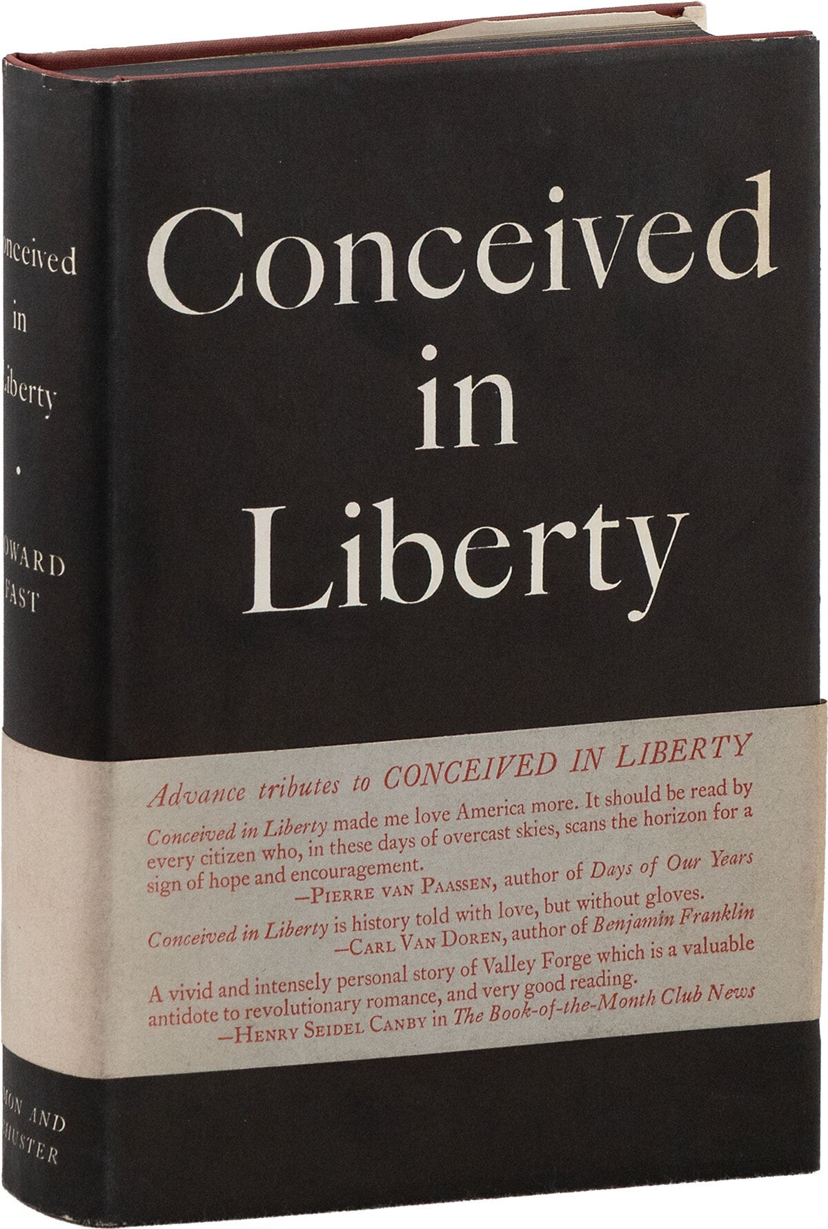 [Item #88563] Conceived in Liberty: A Novel of Valley Forge. RADICAL, PROLETARIAN LITERATURE.