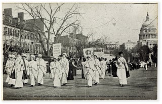 Six Original Postcard Views of the Washington, D.C. Suffragette's Parade, March 3rd, 1913