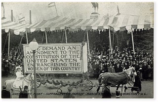 Six Original Postcard Views of the Washington, D.C. Suffragette's Parade, March 3rd, 1913