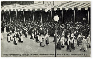 Six Original Postcard Views of the Washington, D.C. Suffragette's Parade, March 3rd, 1913