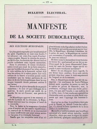 Les Murailles R&eacute;volutionnaires de 1848. D&eacute;crets, Bulletins de la R&eacute;publique, Adh&eacute;sions, Affiches, Fac-Simile de Signatures, Prodfessions de Foi, Etc. Pr&eacute;ced&eacute;e d'une Preface d'Alfred Delvau. Seizi&egrave;me &Eacute;dition, Illustr&eacute;e de Portraits.... [2 vols]