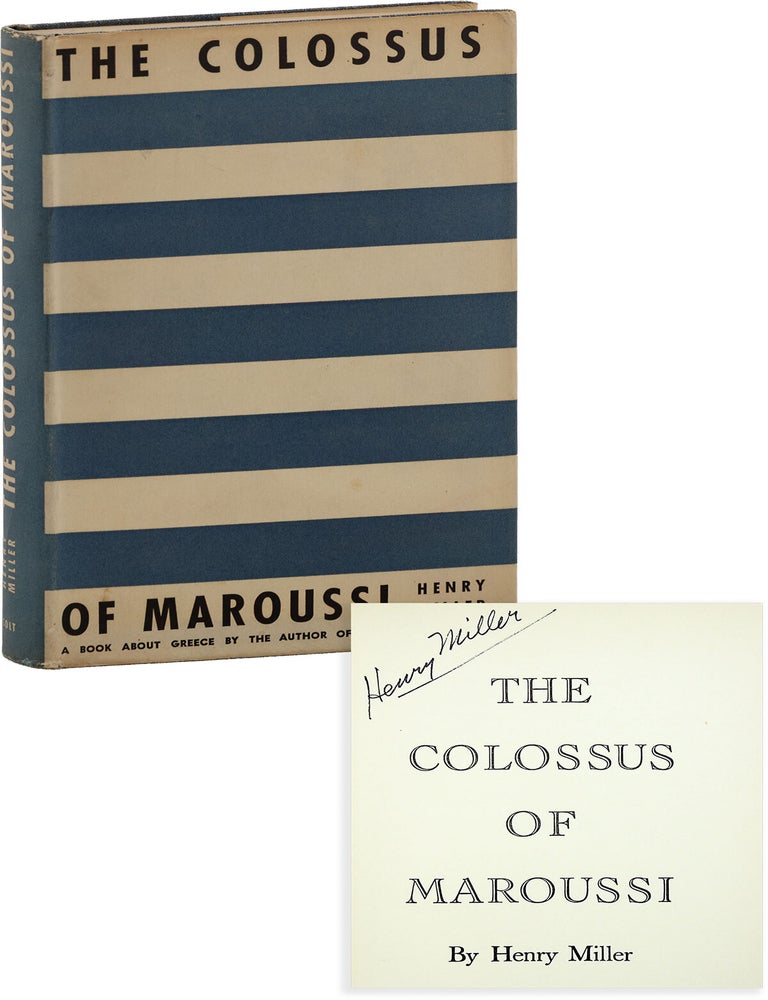 Item #89681] The Colossus of Maroussi [Signed]. Henry MILLER