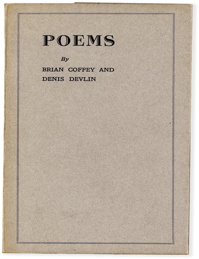 Item #89748] Poems. Brian COFFEY, Denis Devlin